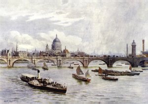 Catedral de San Pablo y Puente de Waterloo de Alfred Robert Quinton